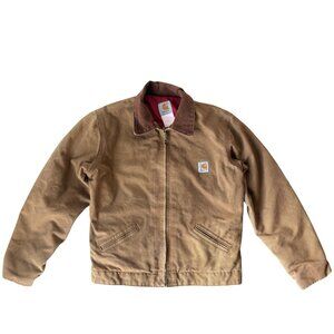 Women's Vintage 90's Carhartt US Red Lined Firm Duck Detroit Work Jacket S